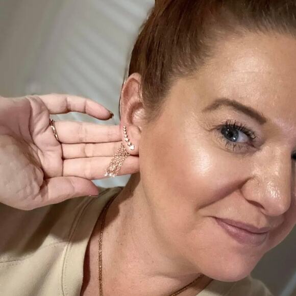 New Plunder "Iretta & Chandelier" Ear Crawler and Charm Earrings - Picture 7 of 8